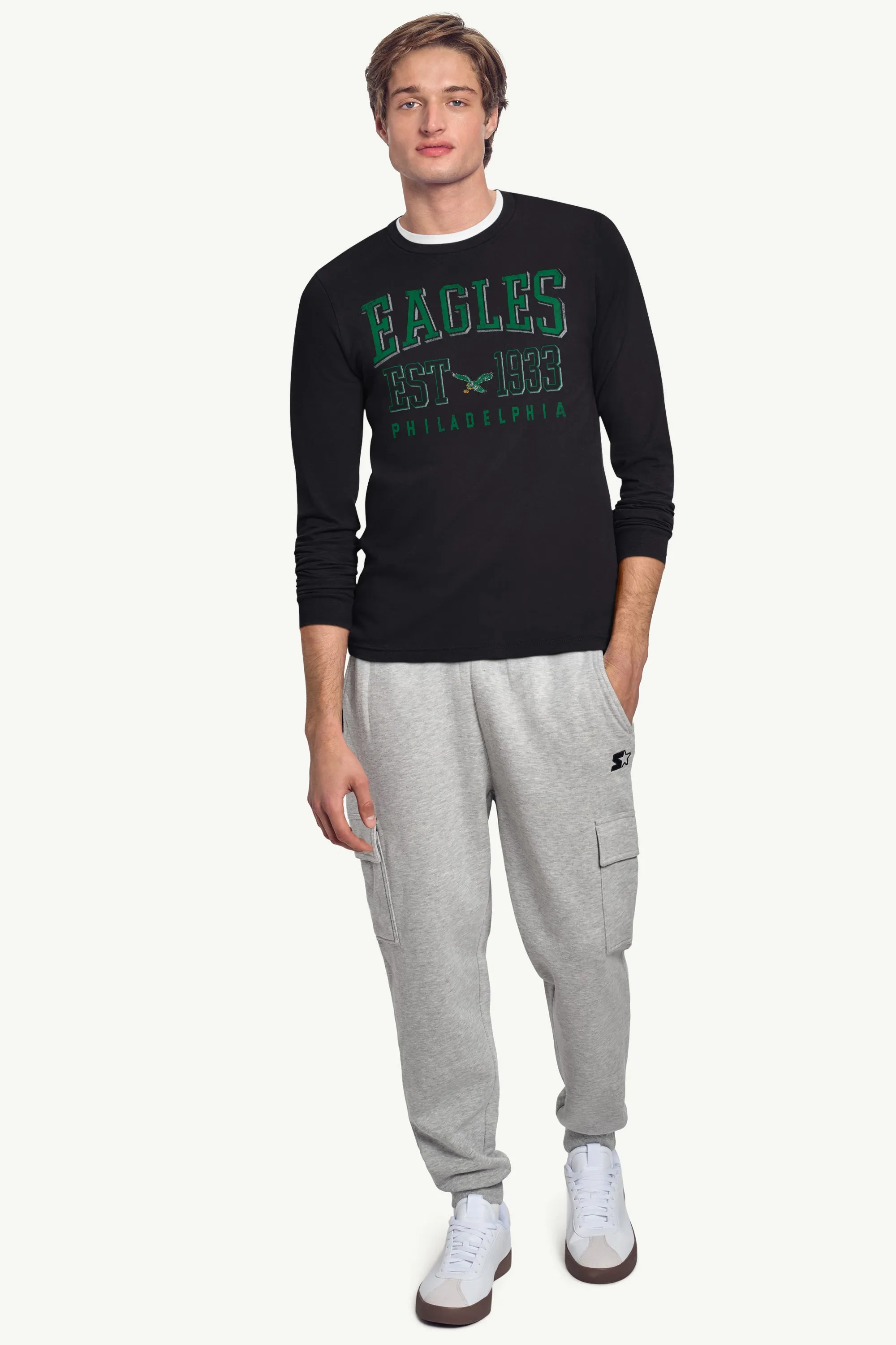 MENS PHILADELPHIA EAGLES RETRO LONG SLEEVE T SHIRT sold by Starter product image thumbnail 2