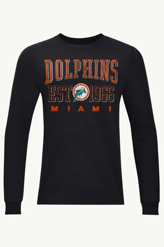 MENS MIAMI DOLPHINS RETRO LONG SLEEVE T SHIRT sold by Starter