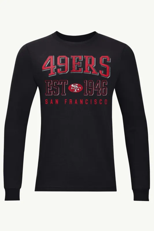 MENS SAN FRANCISCO 49ERs RETRO LONG SLEEVE T SHIRT made by Starter