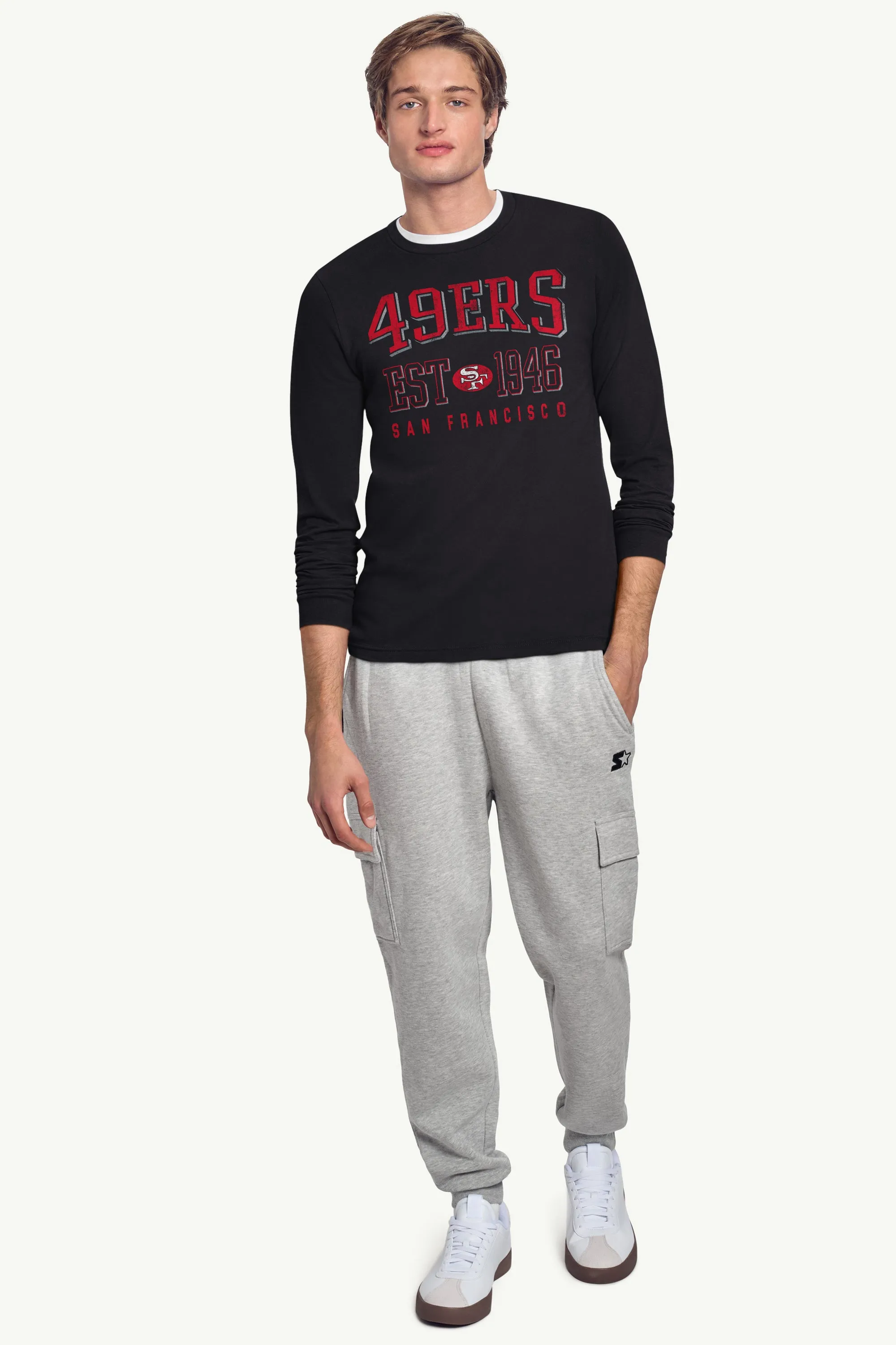 MENS SAN FRANCISCO 49ERs RETRO LONG SLEEVE T SHIRT sold by Starter product image thumbnail 2