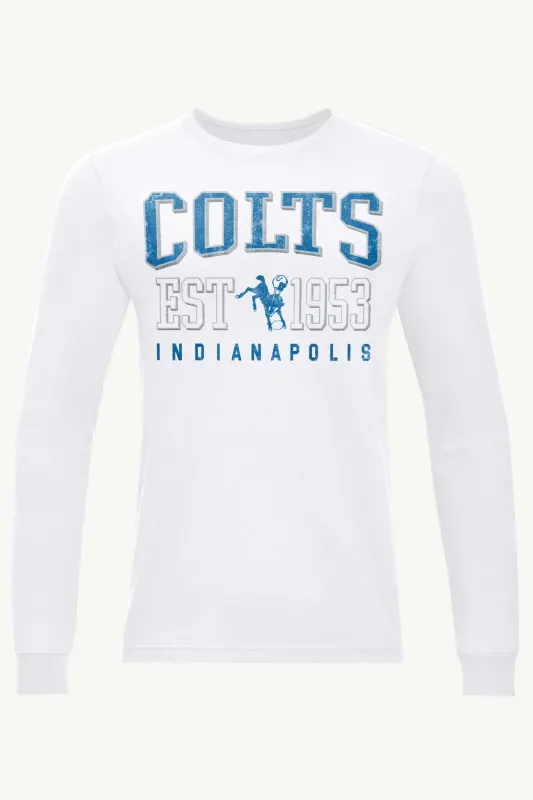 MENS INDIANAPOLIS COLTS RETRO LONG SLEEVE T SHIRT sold by Starter