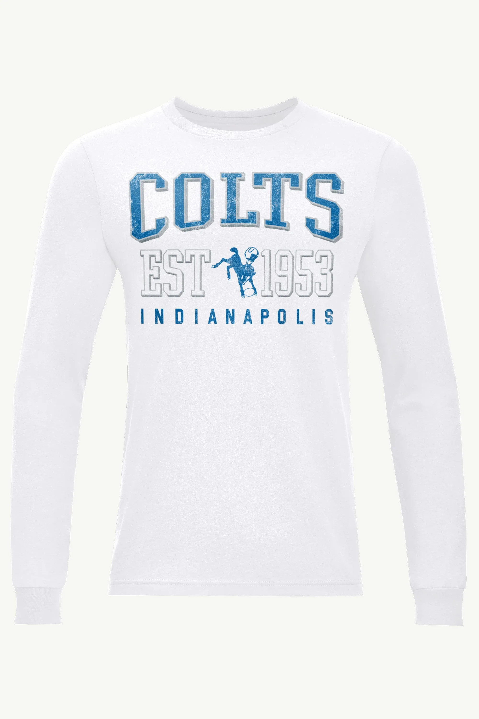 MENS INDIANAPOLIS COLTS RETRO LONG SLEEVE T SHIRT sold by Starter