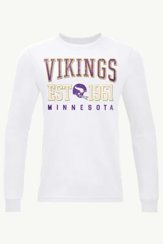 MENS MINNESOTA VIKINGS RETRO LONG SLEEVE T SHIRT made by Starter