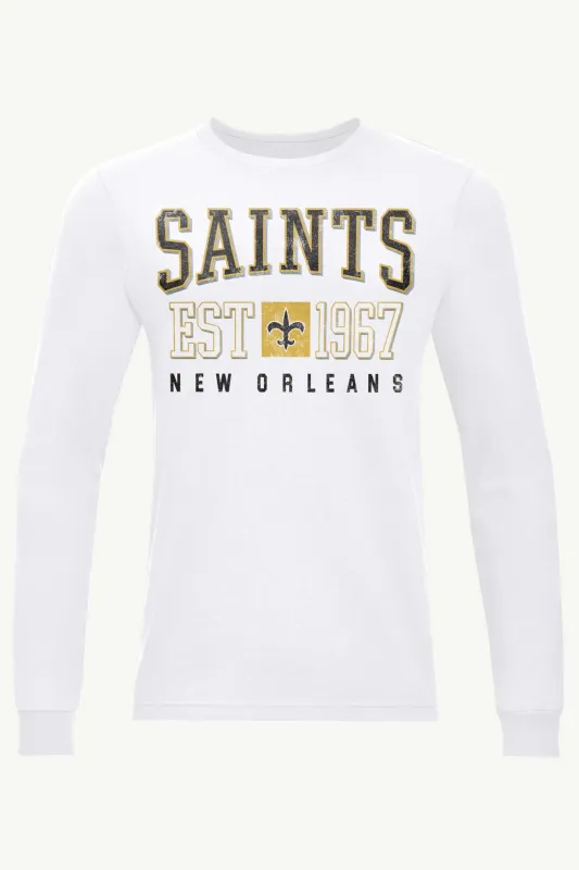 MENS NEW ORLEANS SAINTS RETRO LONG SLEEVE T SHIRT sold by Starter