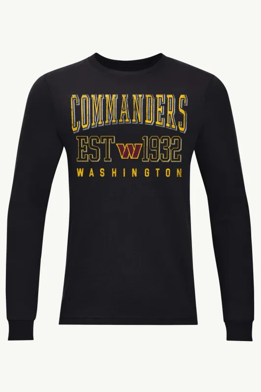 MENS WASHINGTON COMMANDERS RETRO LOGO LONG SLEEVE T SHIRT sold by Starter