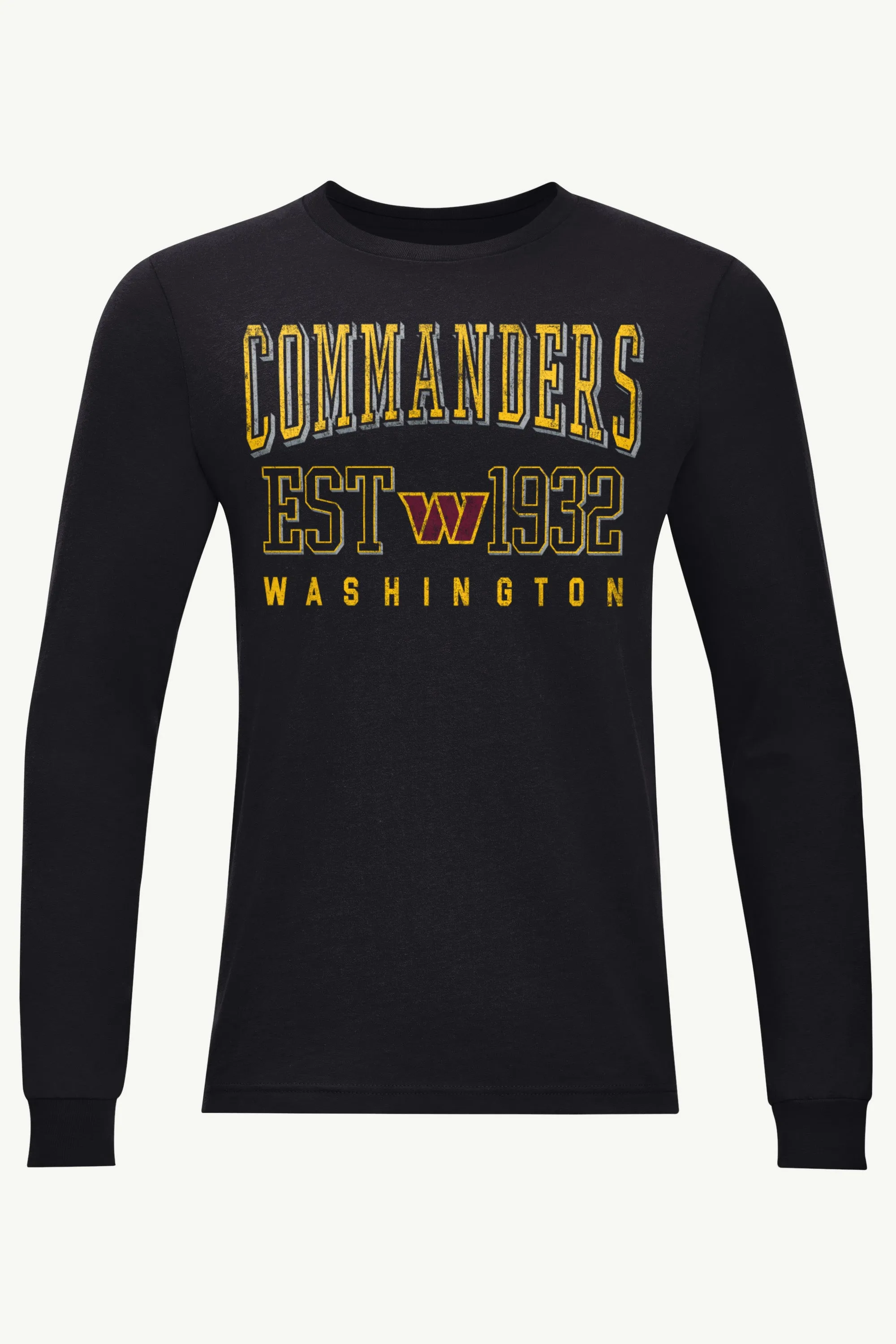 MENS WASHINGTON COMMANDERS RETRO LOGO LONG SLEEVE T SHIRT sold by Starter