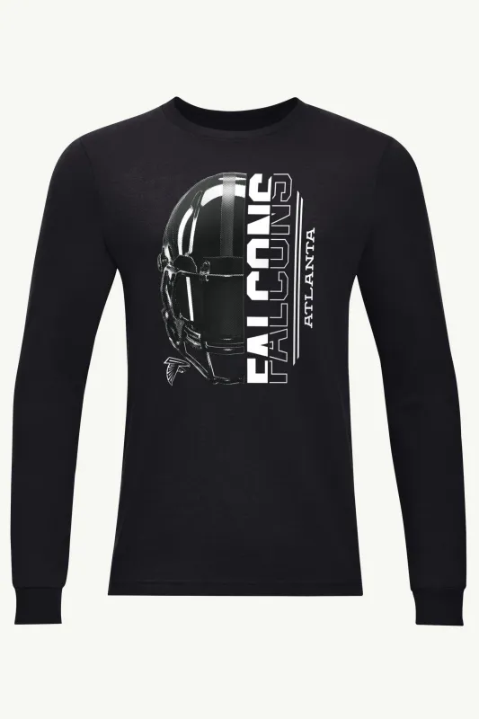 MENS ATLANTA FALCONS HALF HELMET LONG SLEEVE T SHIRT made by Starter