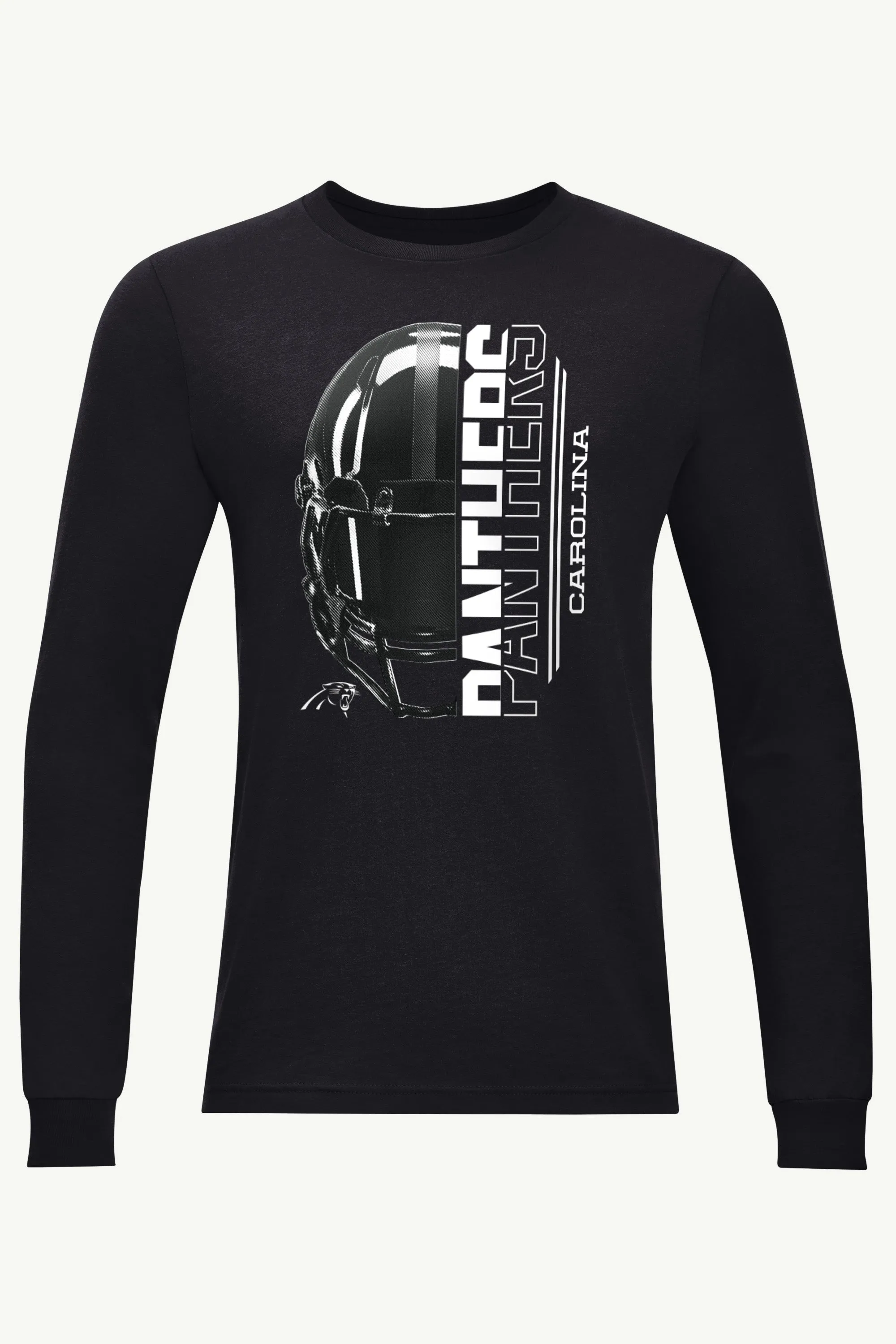 MENS CAROLINA PANTHERS HALF HELMET LONG SLEEVE T SHIRT sold by Starter