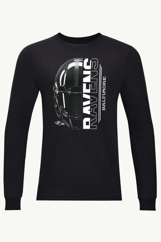 MENS BALTIMORE RAVENS HALF HELMET LONG SLEEVE T SHIRT sold by Starter