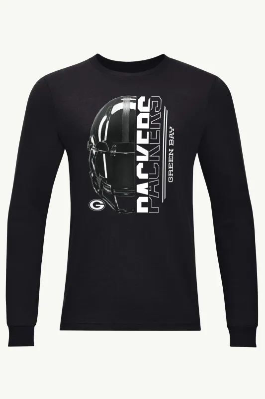 MENS GREEN BAY PACKERS HALF HELMET LONG SLEEVE T SHIRT sold by Starter