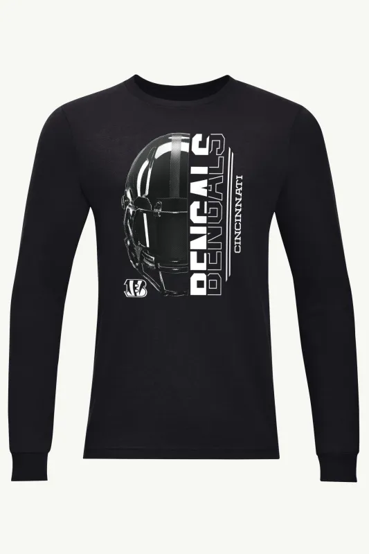 MENS CINCINNATI BENGALS HALF HELMET LONG SLEEVE T SHIRT sold by Starter