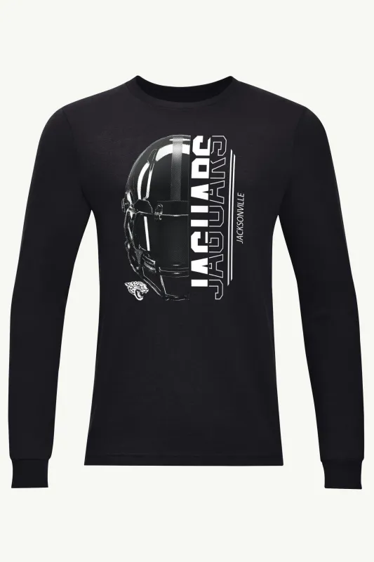 MENS JACKSONVILLE JAGUARS HALF HELMET LONG SLEEVE T SHIRT sold by Starter