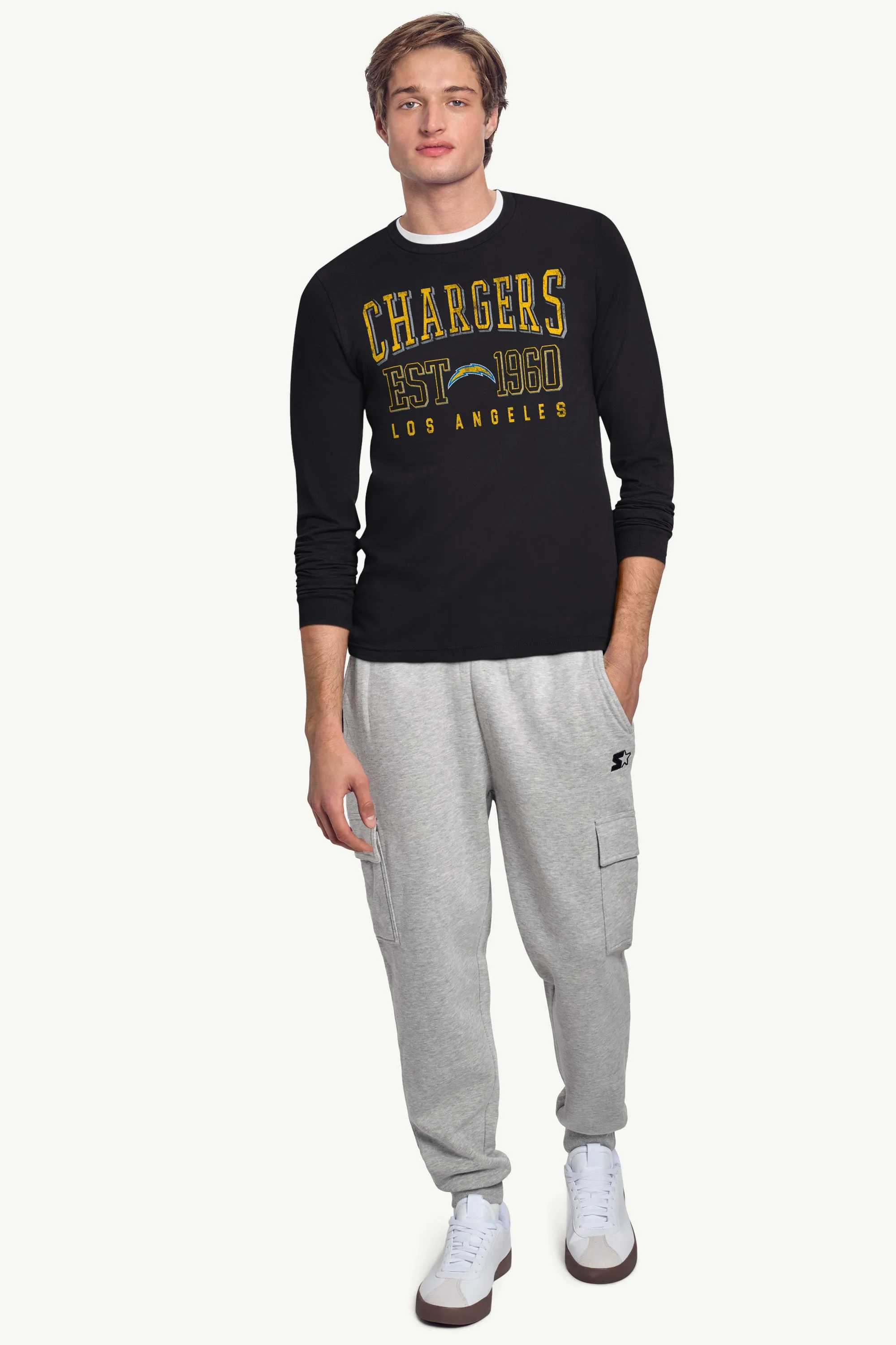 MENS LOS ANGELES CHARGERS RETRO LOGO LONG SLEEVE T SHIRT sold by Starter product image thumbnail 2