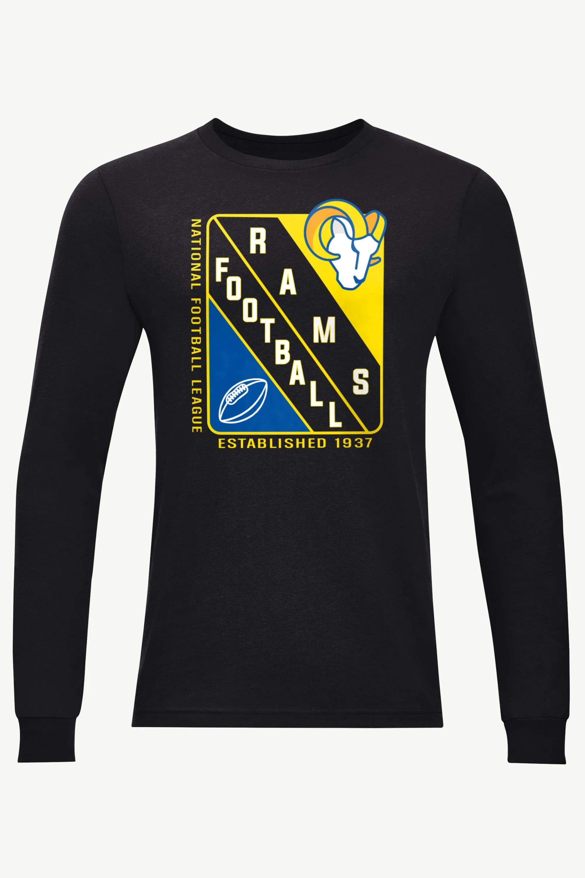 MENS LOS ANGELES RAMS SHIELD LOGO LONG SLEEVE T SHIRT sold by Starter