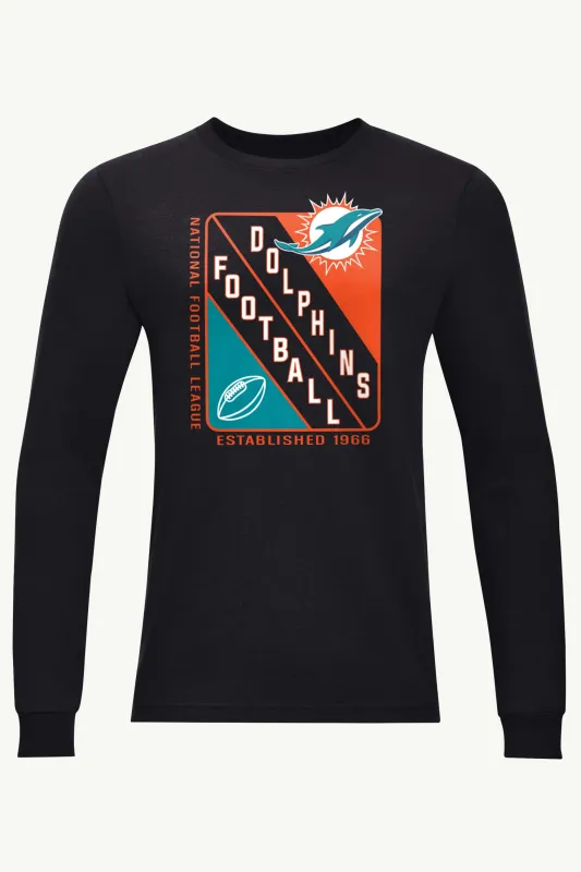 MENS MIAMI DOLPHINS SHIELD LOGO LONG SLEEVE T SHIRT sold by Starter