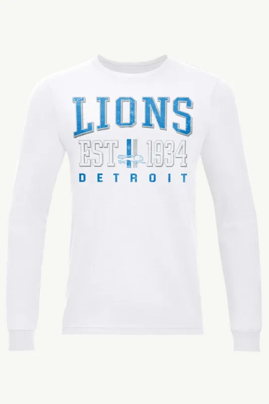 MENS DETROIT LIONS RETRO LONG SLEEVE T SHIRT sold by Starter
