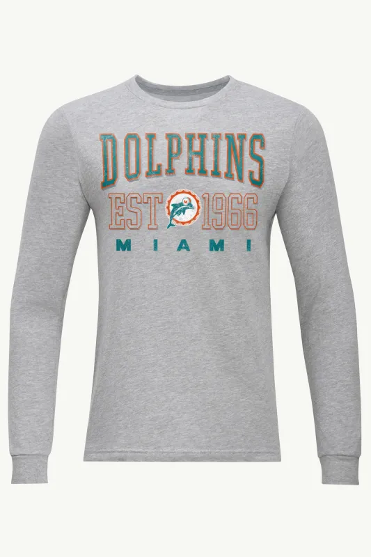 MENS MIAMI DOLPHINS RETRO LONG SLEEVE T SHIRT sold by Starter