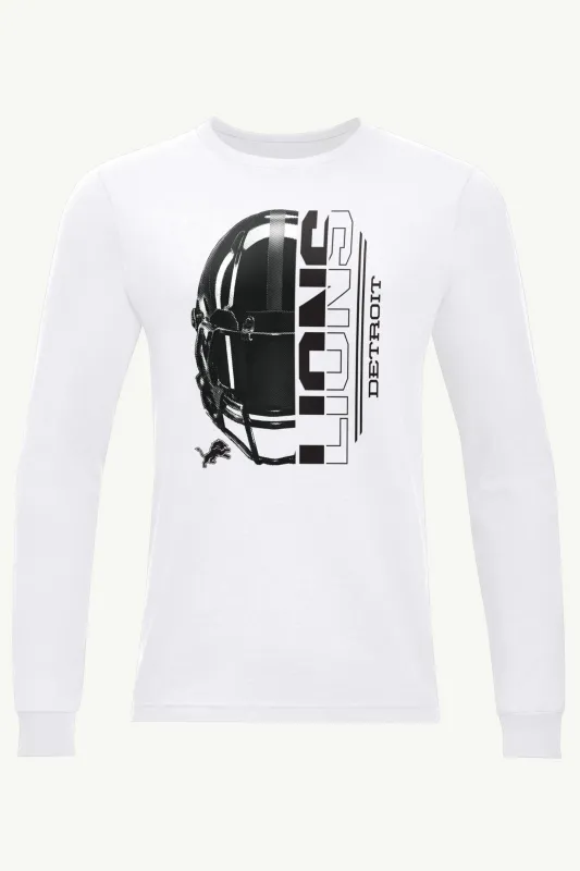 MENS DETROIT LIONS HALF HELMET LONG SLEEVE T SHIRT sold by Starter