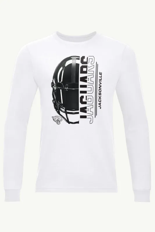 MENS JACKSONVILLE JAGUARS HALF HELMET LONG SLEEVE T SHIRT sold by Starter