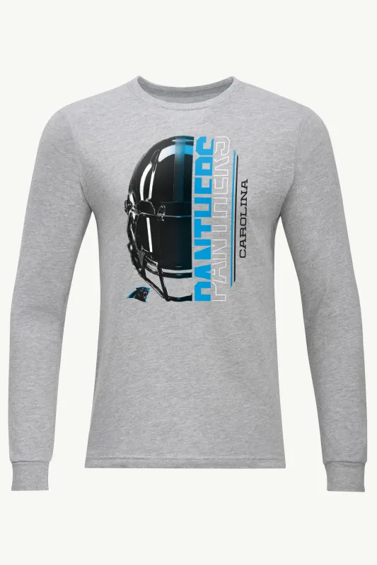 MENS CAROLINA PANTHERS HALF HELMET LONG SLEEVE T SHIRT sold by Starter