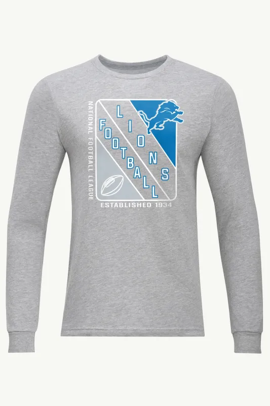 MENS DETROIT LIONS SHIELD LOGO LONG SLEEVE T SHIRT sold by Starter