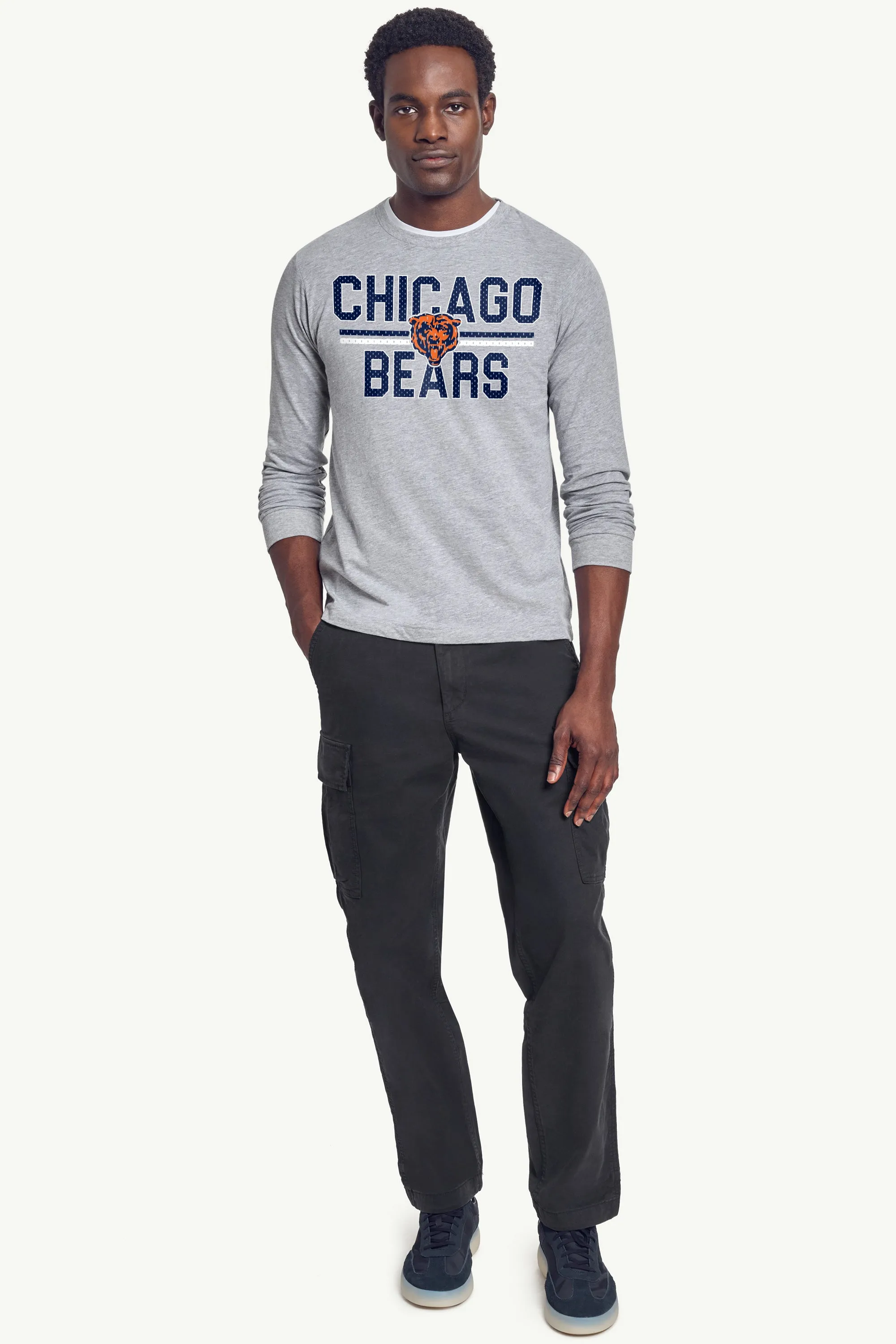 MENS CHICAGO BEARS MESH LOOK LONG SLEEVE T SHIRT sold by Starter product image thumbnail 3