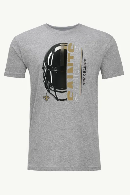 MENS NEW ORLEANS SAINTS HALF HELMET T SHIRT made by Starter