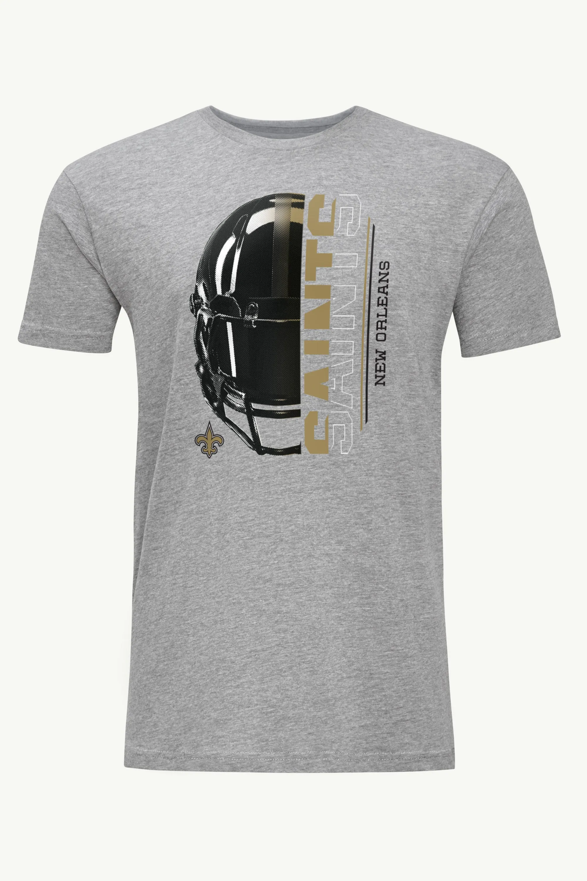 MENS NEW ORLEANS SAINTS HALF HELMET T SHIRT sold by Starter