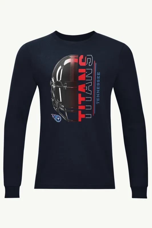 MENS TENNESSEE TITANS HALF HELMET LONG SLEEVE T SHIRT sold by Starter