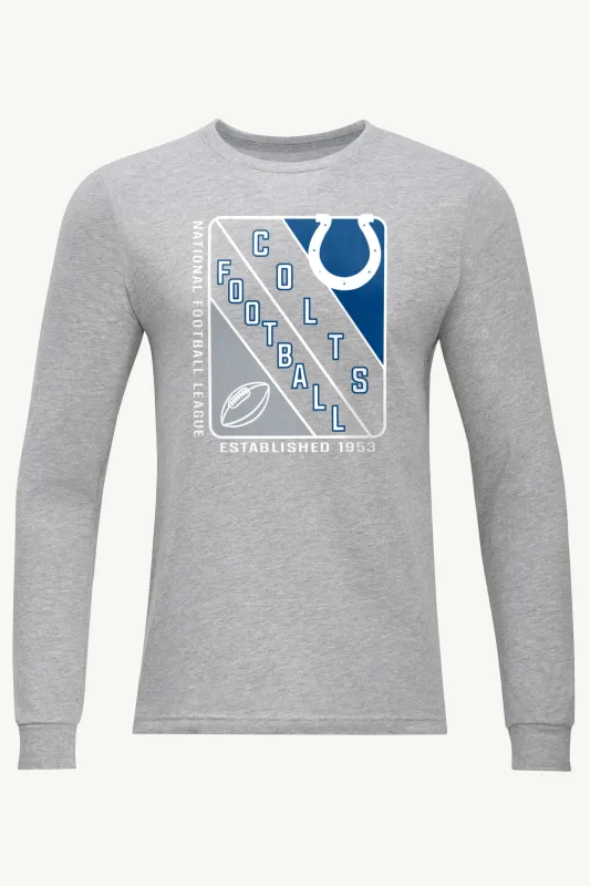 MENS INDIANAPOLIS COLTS SHIELD LOGO LONG SLEEVE T SHIRT sold by Starter