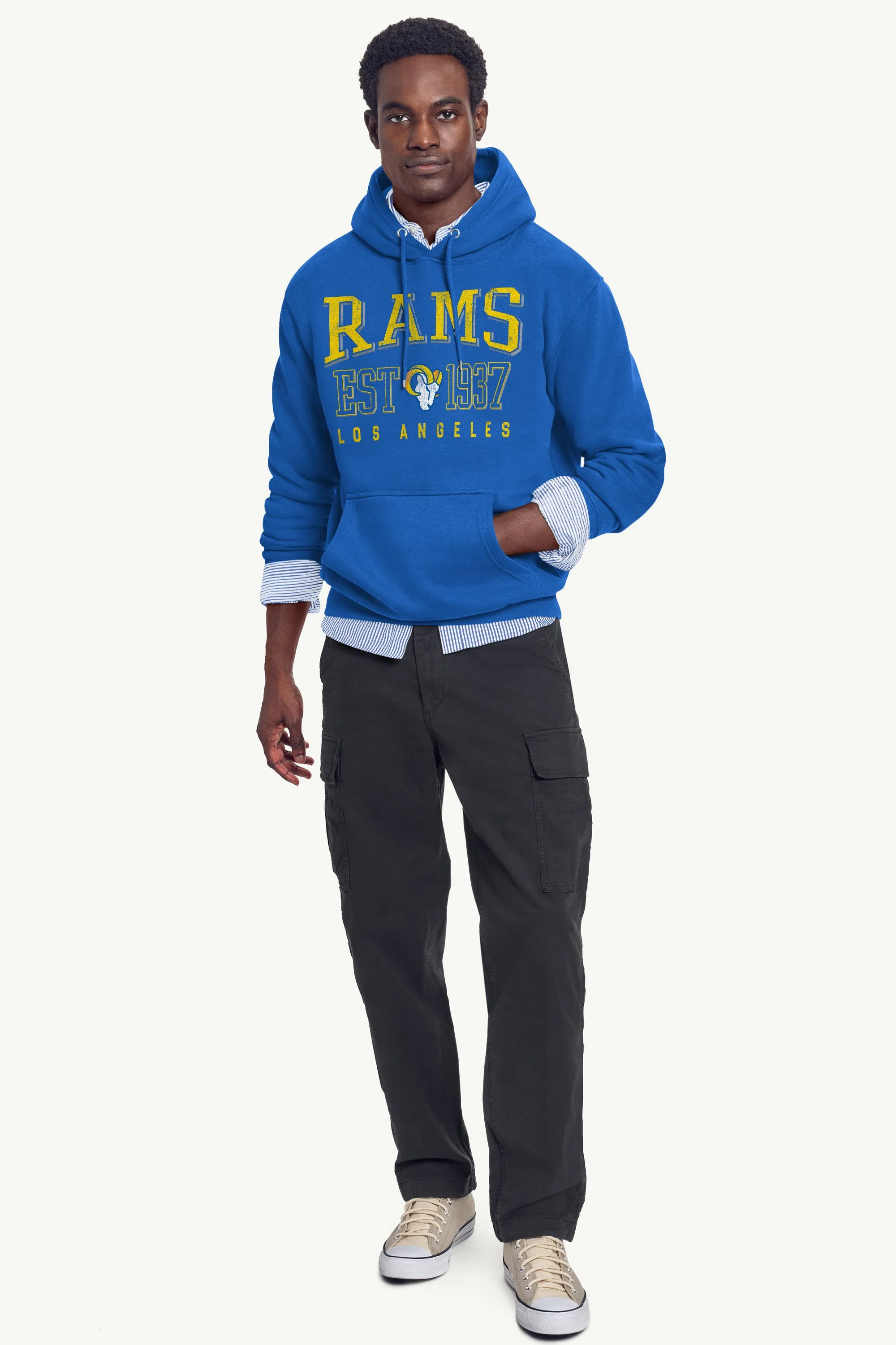 MENS LOS ANGELES RAMS RETRO HOODIE sold by Starter product image thumbnail 3