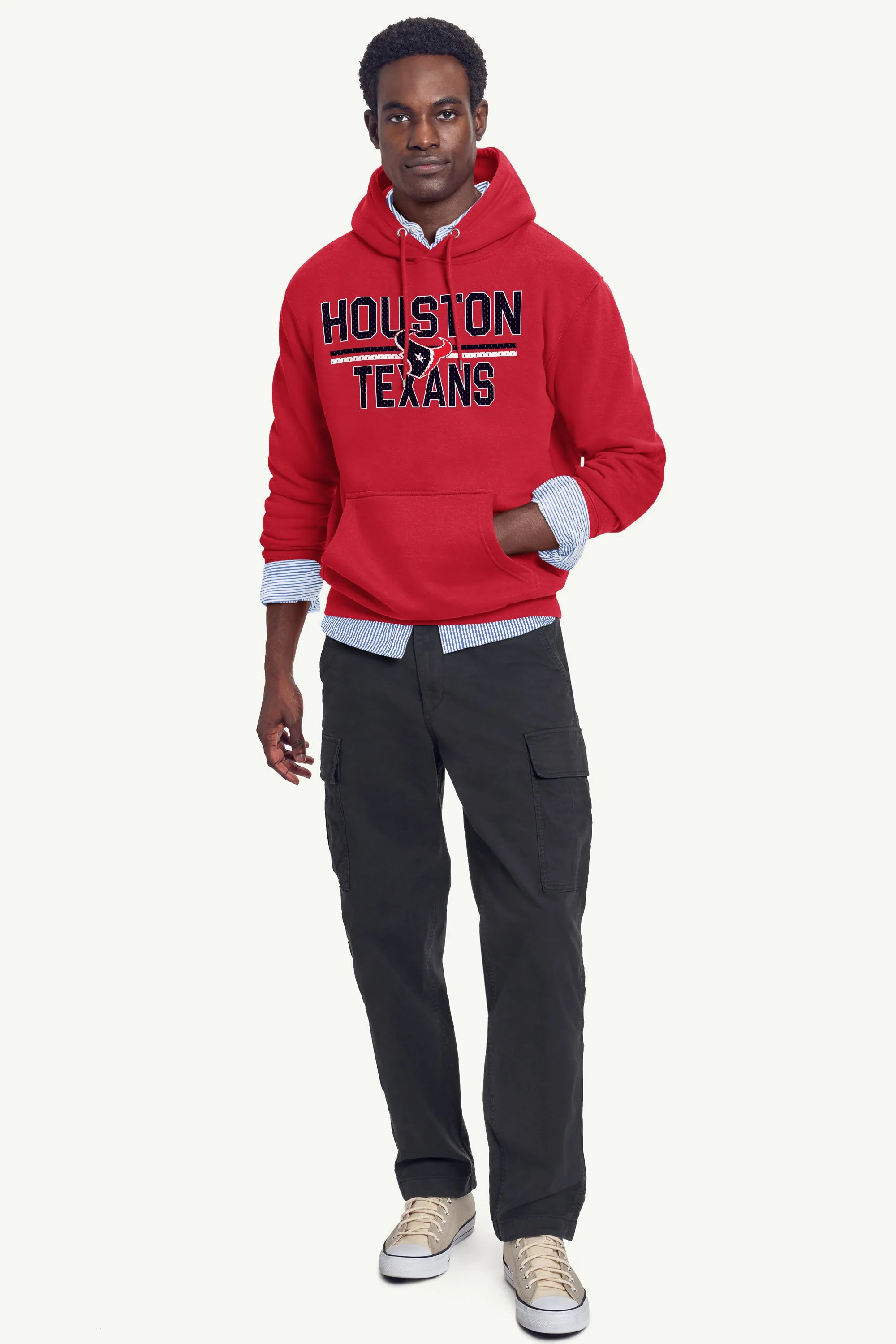 MENS HOUSTON TEXANS MESH LOOK HOODIE sold by Starter product image thumbnail 3