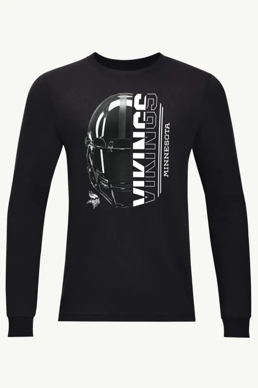 MENS MINNESOTA VIKINGS HALF HELMET LONG SLEEVE T SHIRT sold by Starter