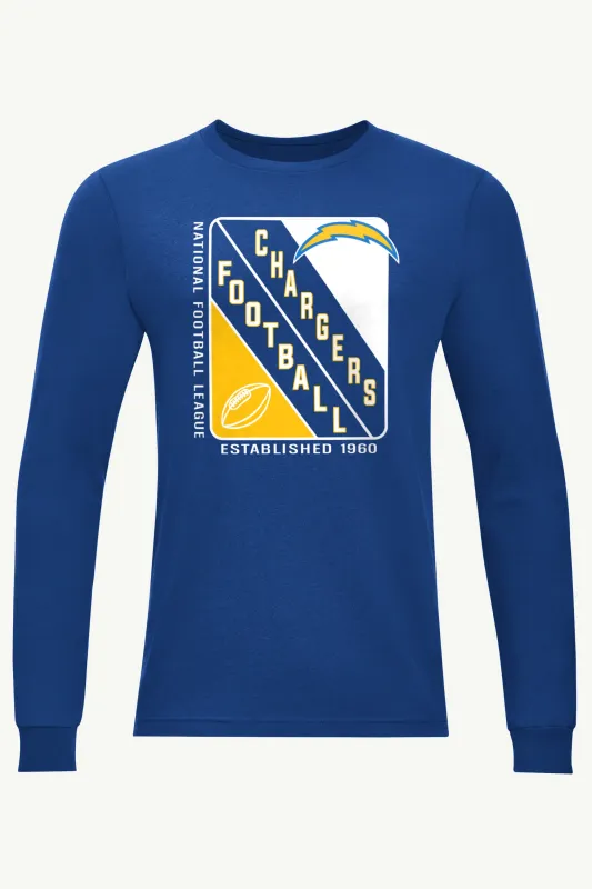 MENS LOS ANGELES CHARGERS SHIELD LOGO LONG SLEEVE T SHIRT sold by Starter