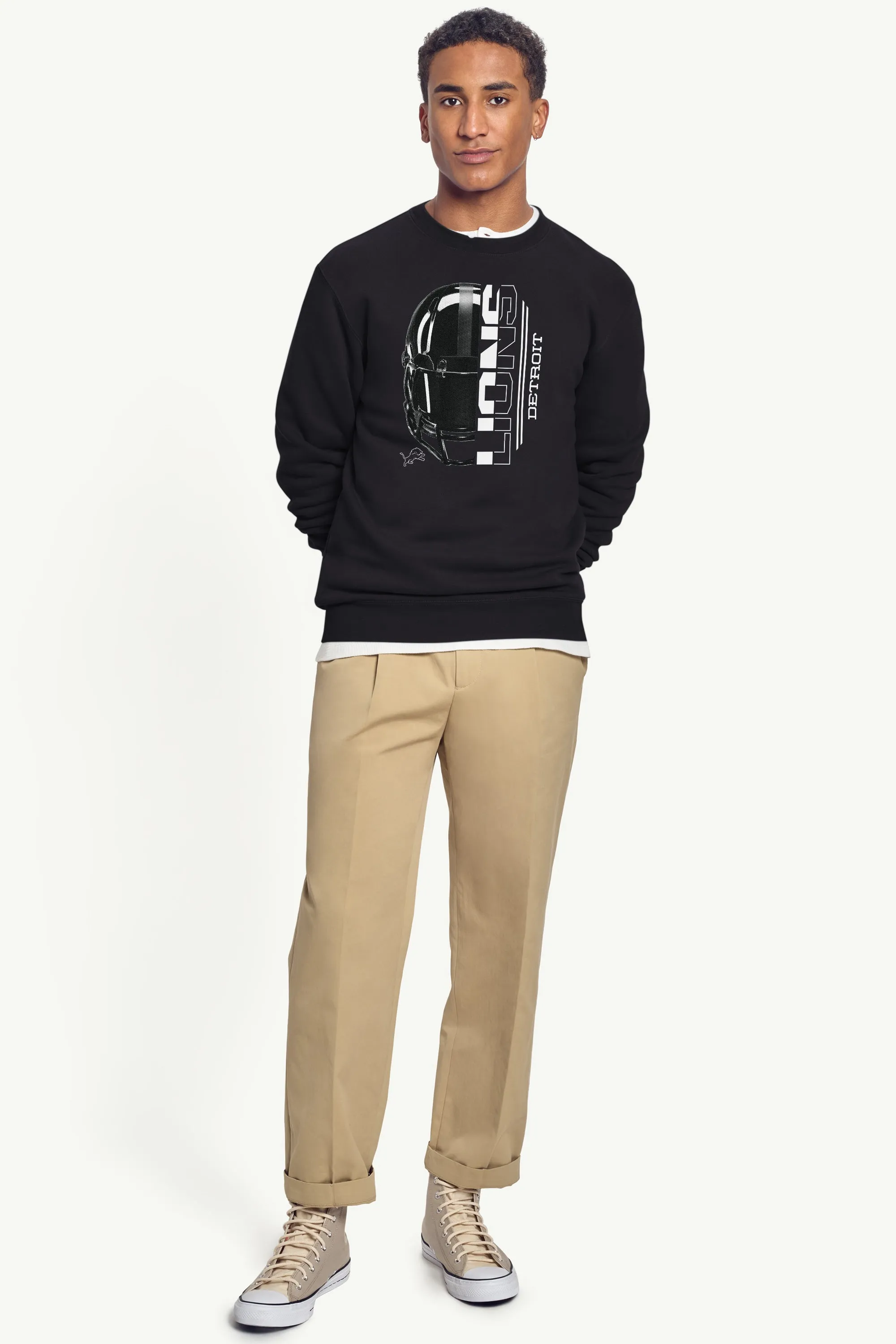 MENS DETROIT LIONS HALF HELMET SWEATSHIRT sold by Starter product image thumbnail 3