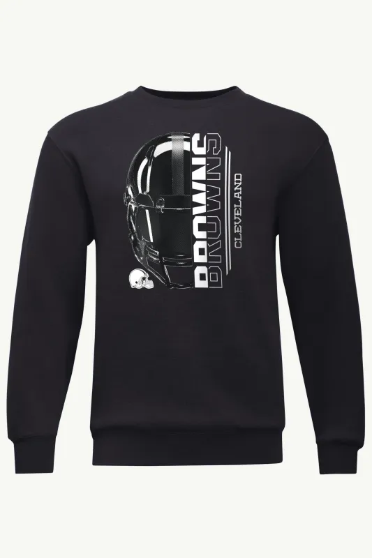 MENS CLEVELAND BROWNS HALF HELMET SWEATSHIRT made by Starter