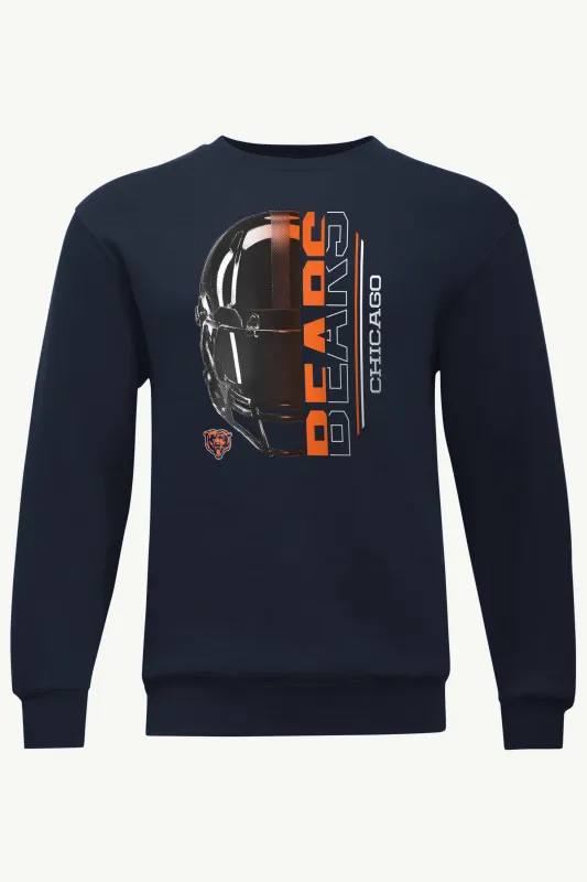 MENS CHICAGO BEARS HALF HELMET SWEATSHIRT made by Starter