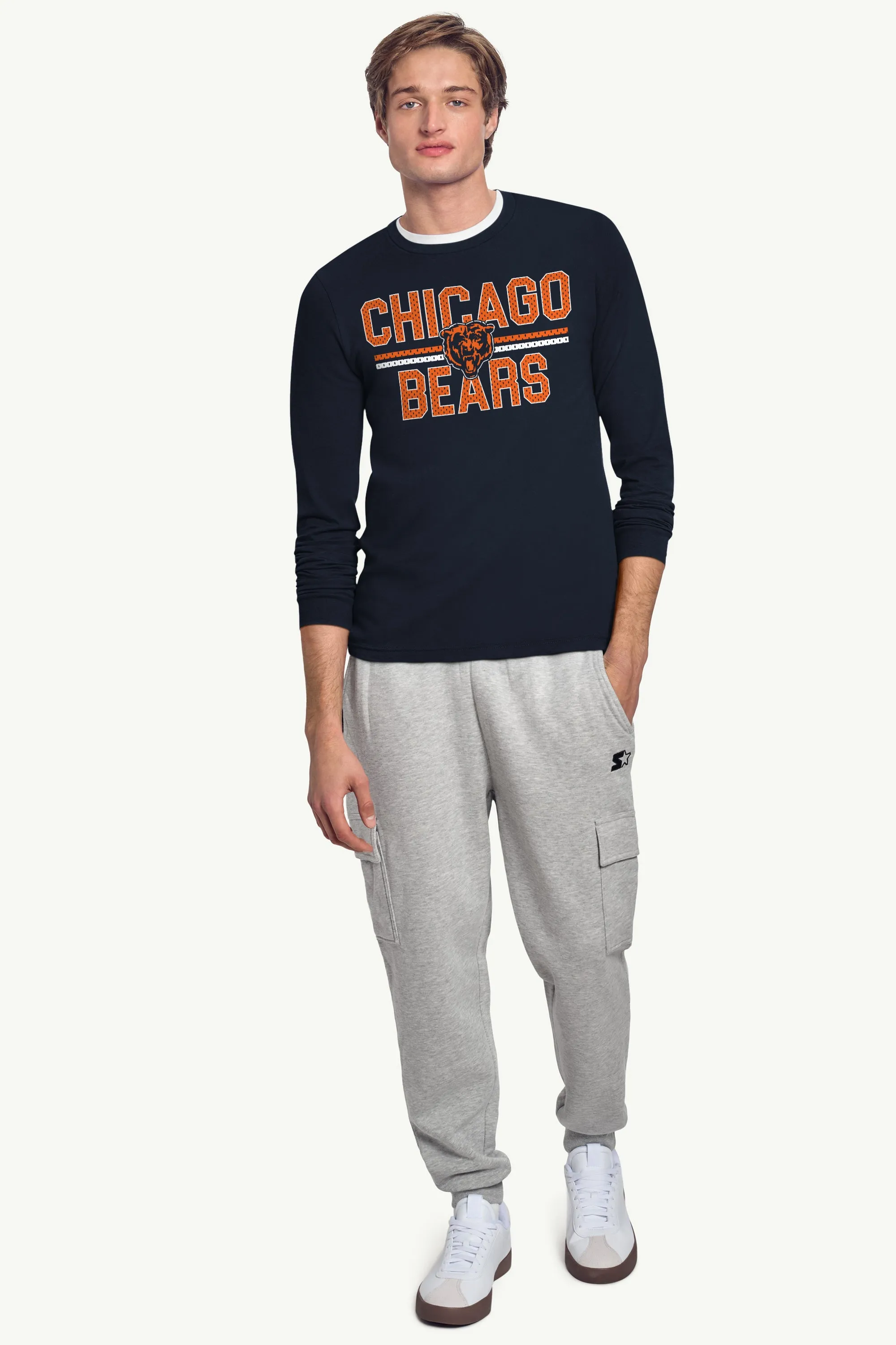 MENS CHICAGO BEARS MESH LOOK LONG SLEEVE T SHIRT sold by Starter product image thumbnail 3