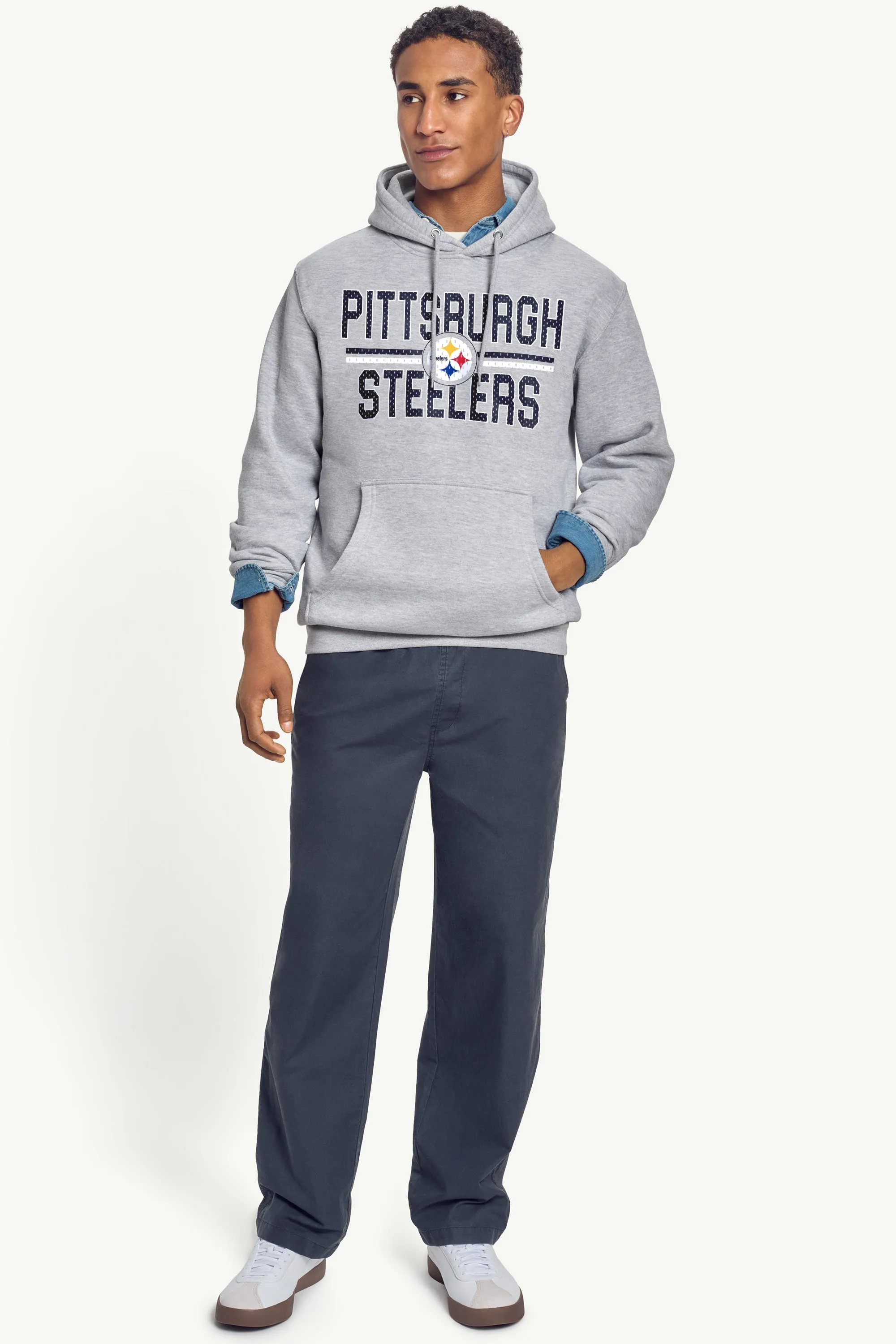 MENS PITTSBURGH STEELERS MESH LOOK HOODIE sold by Starter product image thumbnail 3