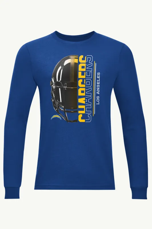 MENS LOS ANGELES CHARGERS HALF HELMET LOGO LONG SLEEVE T SHIRT sold by Starter