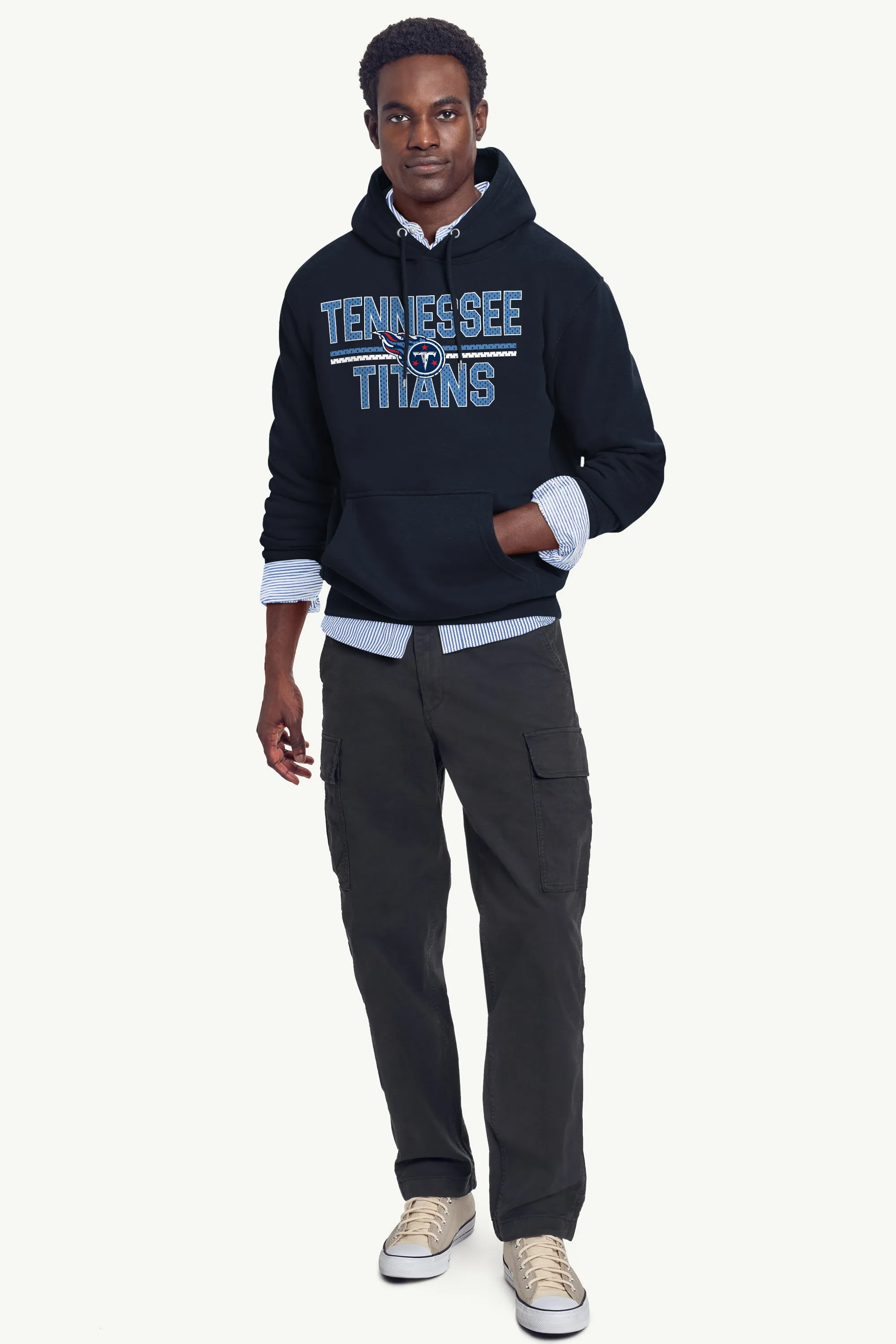 MENS TENNESSEE TITANS MESH LOOK HOODIE sold by Starter product image thumbnail 3
