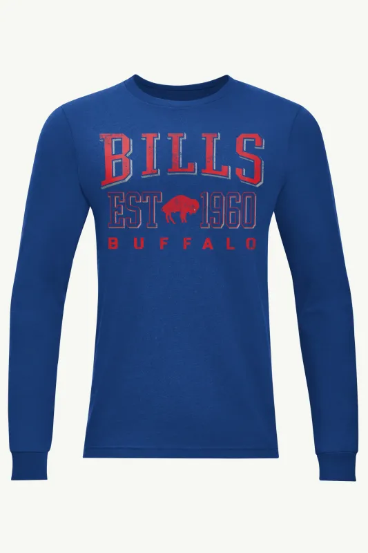 MENS BUFFALO BILLS RETRO LONG SLEEVE T SHIRT made by Starter
