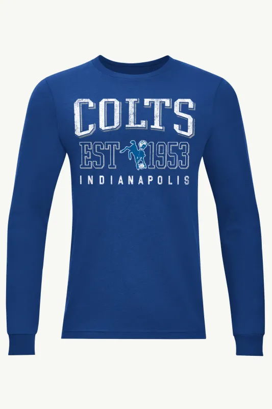 MENS INDIANAPOLIS COLTS RETRO LONG SLEEVE T SHIRT sold by Starter