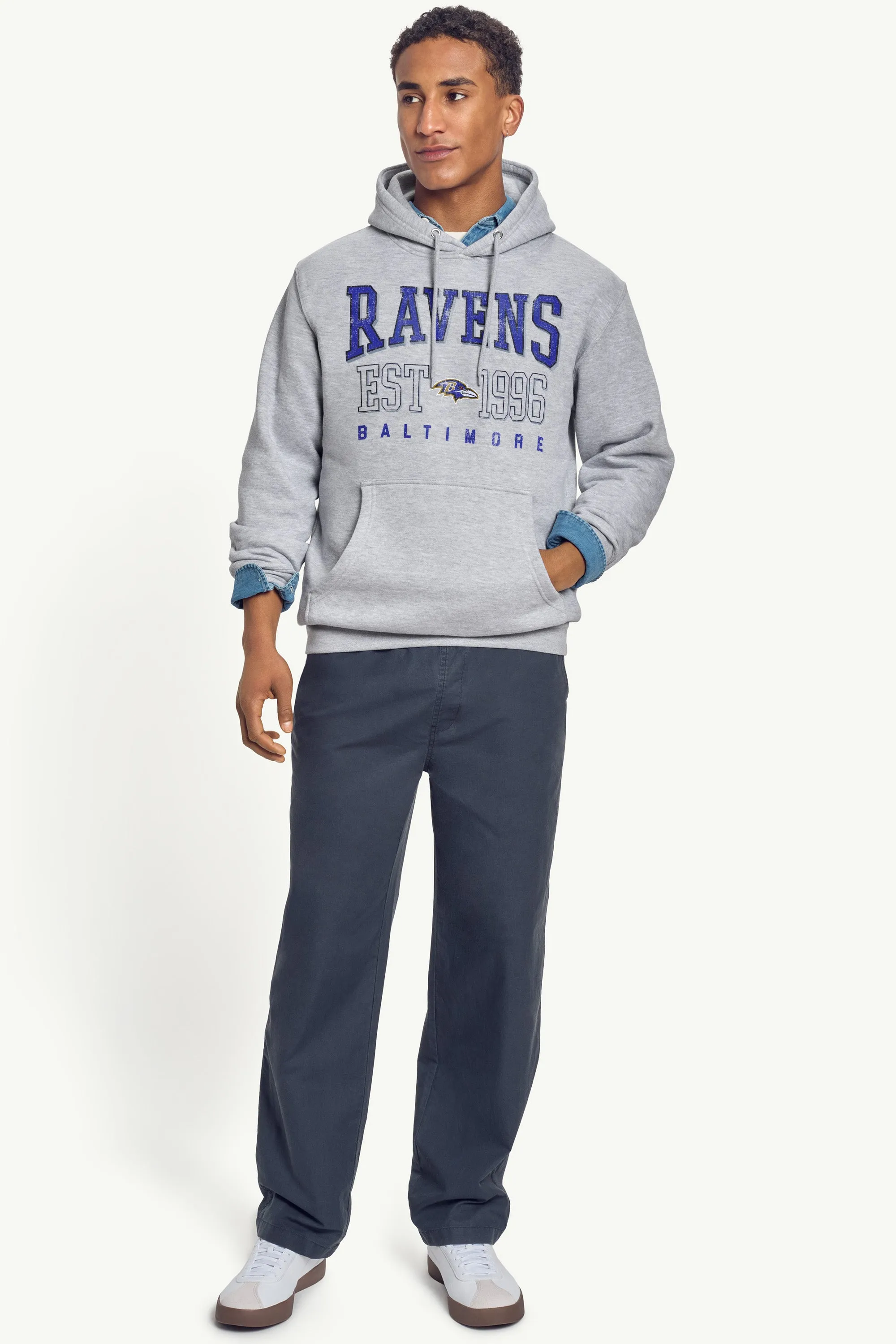 MENS BALTIMORE RAVENS RETRO HOODIE sold by Starter product image thumbnail 3