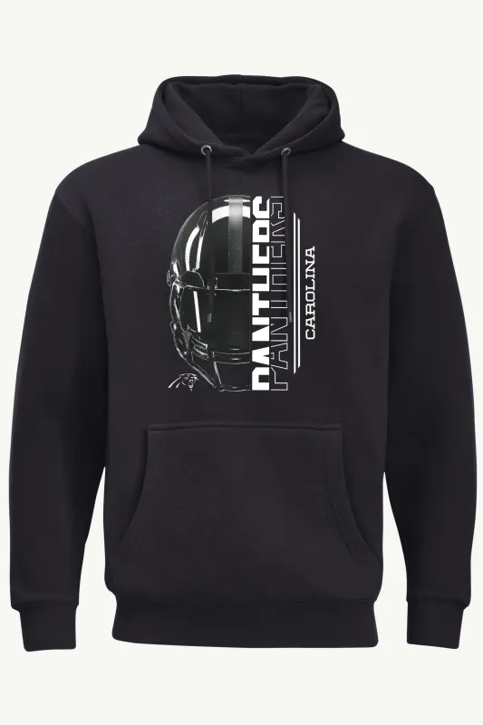 MENS CAROLINA PANTHERS HALF HELMET HOODIE made by Starter