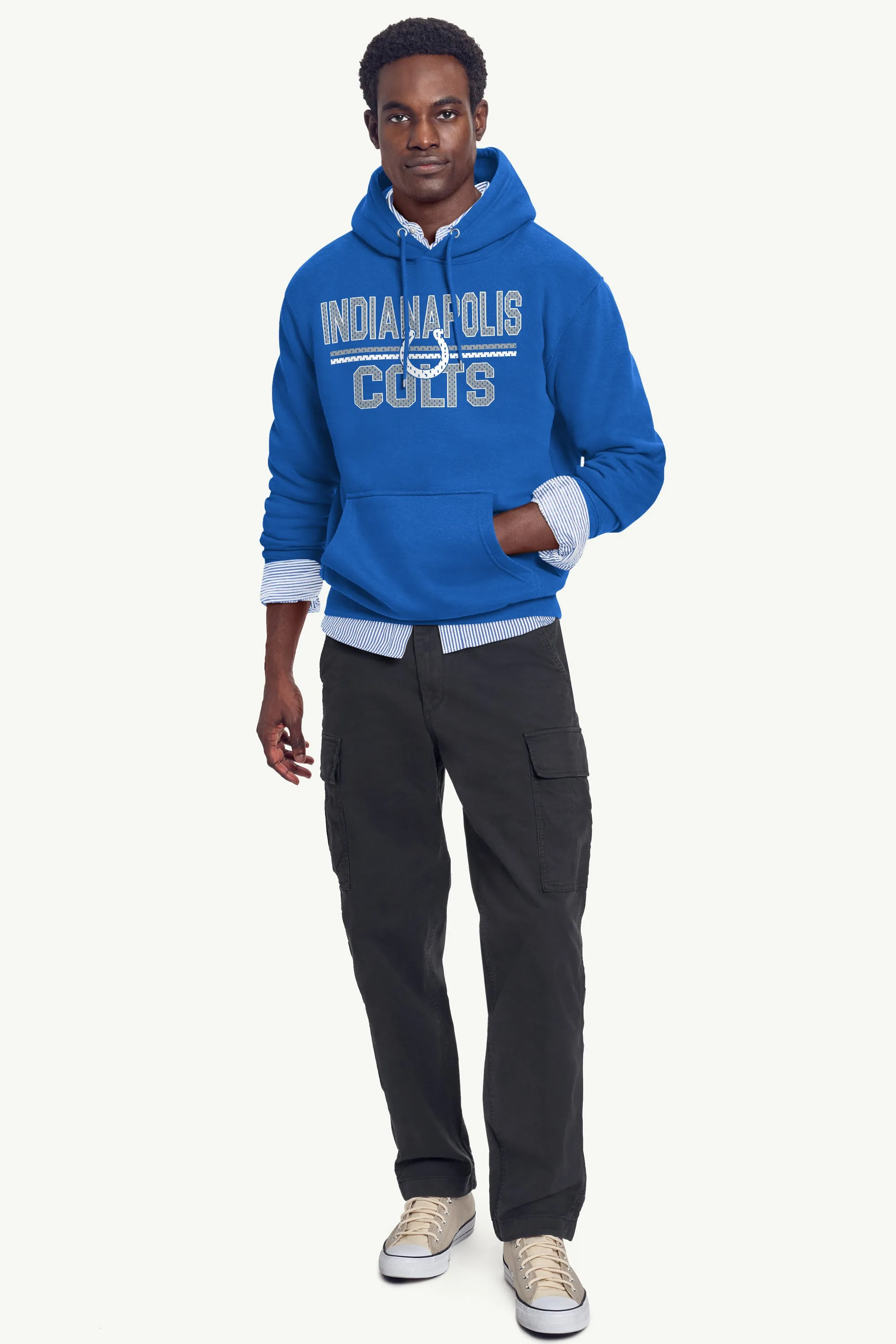 MENS INDIANAPOLIS COLTS MESH LOOK HOODIE sold by Starter product image thumbnail 3