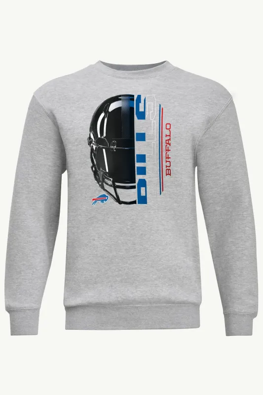 MENS BUFFALO BILLS HALF HELMET SWEATSHIRT made by Starter