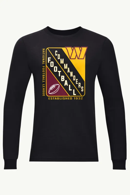 MENS WASHINGTON COMMANDERS SHIELD LOGO LONG SLEEVE T SHIRT sold by Starter