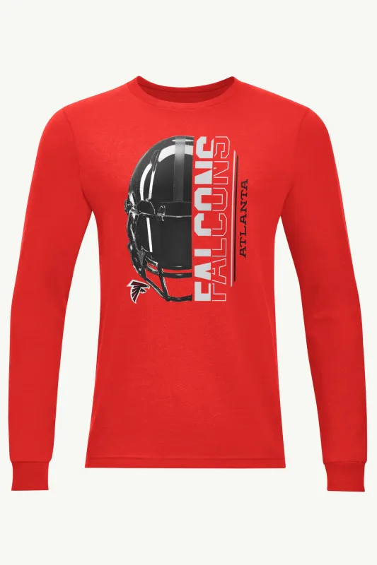 MENS ATLANTA FALCONS HALF HELMET LONG SLEEVE T SHIRT sold by Starter