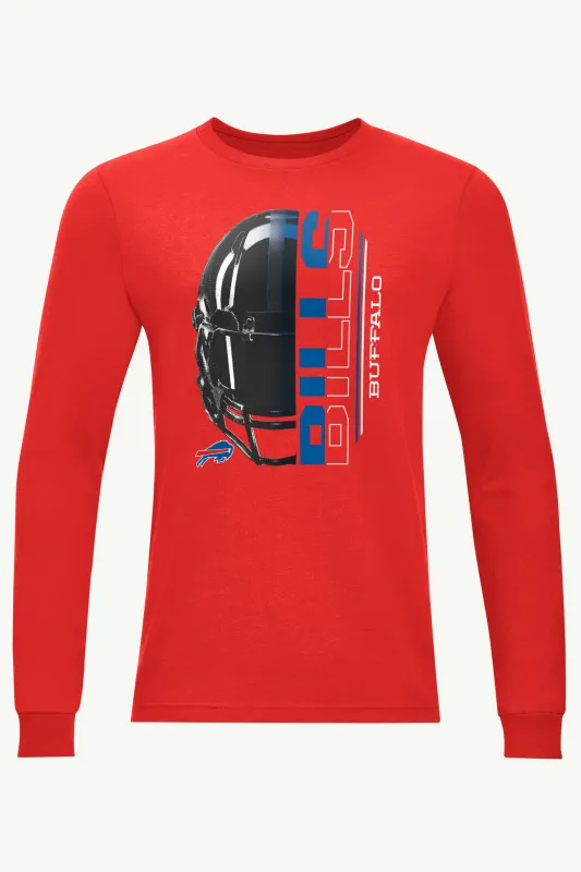 MENS BUFFALO BILLS HALF HELMET LOGO LONG SLEEVE T SHIRT sold by Starter